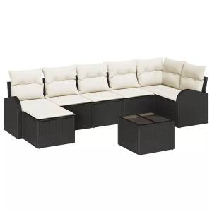 vidaXL, VidaXL - Modulares sofa poly-rattan, One Size, Schwarz