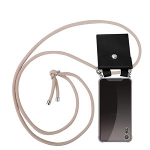 Cadorabo, Handy Kette für Sony Xperia XZ XZs Silikon mit Silbernen Ringen, 