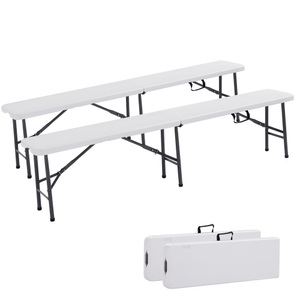 Arebos, 2x Bank Klappbar Sitzbank Bierbank Gartenbank Klappbank Campingbank Unisex ONE SIZE, Arebos - 2x Bank klappbar Sitzbank Bierbank Gartenbank Klappbank Campingbank, One Size