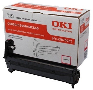 OKI, Original Drum Unit, magenta OKI 43870022, Oki Fotoleitereinheit, rot, 43870022, (20'000 Seiten)