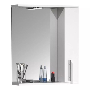 VCM, Badspiegel Wandspiegel 50 cm Hängespiegel Spiegelschrank Badezimmer Drehtür Beleuchtung Lisalo M Badspiegel Wandspiegel 50 cm Hängespiegel Spiegelschrank Badezimmer Drehtür Beleuchtung Lisalo M, VCM - Badspiegel Wandspiegel 50 cm Hängespiegel Spiegelschrank Badezimmer Drehtür Beleuchtung Lisalo M, CM, Weiss