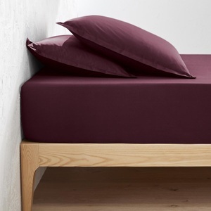 LA REDOUTE INTERIEURS, Fixleintuch Scenario aus Baumwollperkal Fixleintuch Scenario aus Baumwollperkal, La Redoute Intérieurs - Fixleintuch Scenario aus Baumwollperkal, 160X200CM, Violett