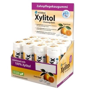 Miradent, Xylitol Dental Kaugummi Frucht 30 Stück, miradent Xylitol Kaugummi Frucht (12x30 Stk)