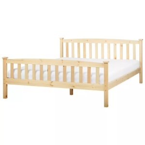 Beliani, Bett mit Lattenrost aus Kiefernholz Skandinavisch GIVERNY Bett mit Lattenrost aus Kiefernholz Skandinavisch GIVERNY