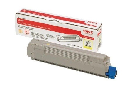 OKI, Original Tonerpatrone gelb OKI 43487709, OKI - Toner yellow 43487709 C8600 6000 Seiten, Grau, One Size