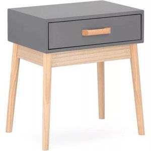 mutoni lifestyle, Nachttisch Ordinary grau 43x30x48, Nachttisch Ordinary grau 43x30x48