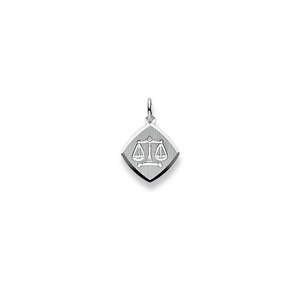 MUAU Schmuck, Anhänger Sternzeichen Waage Weissgold 750, 19x13mm Damen  ONE SIZE