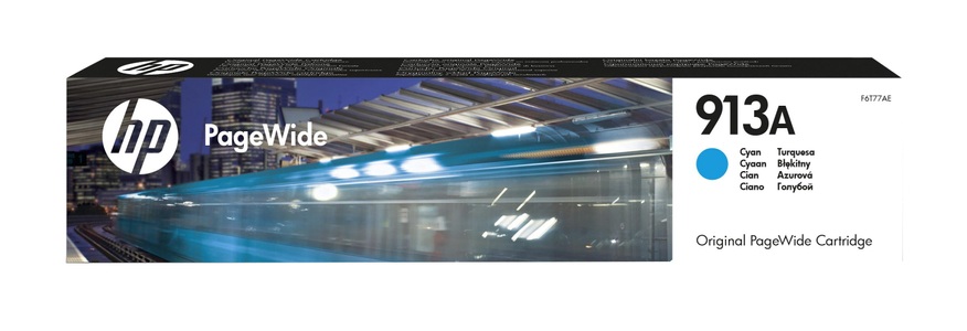 Hp, HP 913A Tintenpatrone cyan, Hewlett Packard PW-Cartridge, blau, No.913A, F6T77AE, (3'000 Seiten)