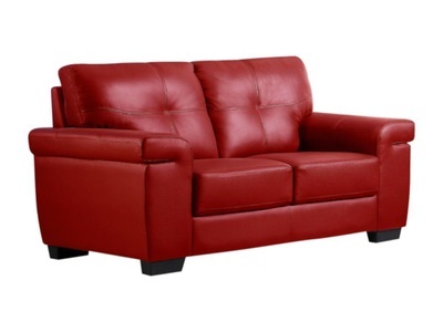 Vente-unique, Ledersofa 2Sitzer HAZEL Ledersofa 2Sitzer HAZEL, Vente-unique - Ledersofa 2Sitzer HAZEL, One Size, Rot