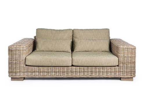 mutoni Garten Deluxe, Gartensofa Rattan mit Kissen Leandro (2-3 Sitzer), Gartensofa Rattan mit Kissen Leandro (2-3 Sitzer)