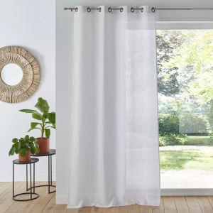 LA REDOUTE INTERIEURS, Leinenvorhang Onega Unisex Weiss 135x220cm, La Redoute Intérieurs - Leinenvorhang Onega, 135x220cm, Weiss