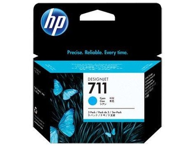Hp, HP 711 Cz134A 3er-Pack cyan Tintenpatrone, Hewlett Packard Tintenpatrone, blau, No.711, CZ134A, (3 x 29ml)