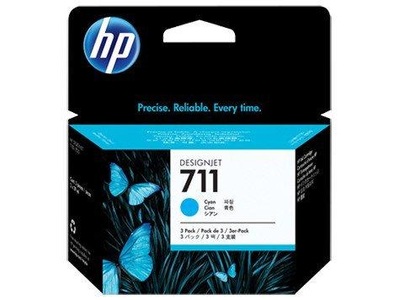 Hp, HP 711 Cz134A 3er-Pack cyan Tintenpatrone, Hewlett Packard Tintenpatrone, blau, No.711, CZ134A, (3 x 29ml)