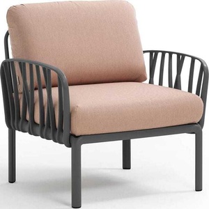 Nardi, Nardi - Entspannungssessel Komodo Anthrazit - Quartz rose (47,5 x 79 x 78 cm), Garten Sessel Komodo anthrazit rosa