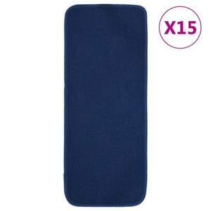 vidaXL, vidaXL Antirutsch Stufenmatten 15 Stk. 60x25 cm Marineblau Rechteckig, vidaXL Antirutsch Stufenmatten 15 Stk. 60x25 cm Marineblau Rechteckig