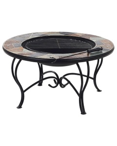 Beliani, Beliani - Brasero mit Grillrost Erebus - Schwarz, Beliani - Grill-Feuerstelle aus Stahl EREBUS, One Size, Schwarz