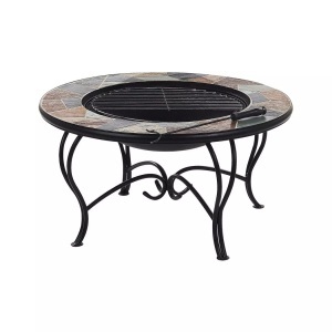 Beliani, Beliani - Brasero mit Grillrost Erebus - Schwarz, Beliani - Grill-Feuerstelle aus Stahl EREBUS, One Size, Schwarz