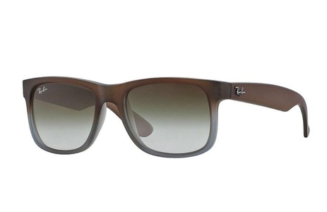 Ray-Ban, Ray-Ban RB 4165 Justin Rubber Brown on Gray 854/7Z, Ray Ban Justin RB4165 854/7Z 51-16