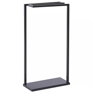 Beliani, Beliani Handtuchständer Stahl schwarz 42 x 83 cm freistehend 3 Arme GARCITAS, Beliani - Handtuchständer aus Stahl Modern GARCITAS, One Size, Schwarz