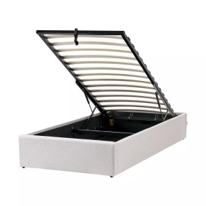 Beliani, Bett mit Lattenrost aus Polyester Modern DINAN Bett mit Lattenrost aus Polyester Modern DINAN