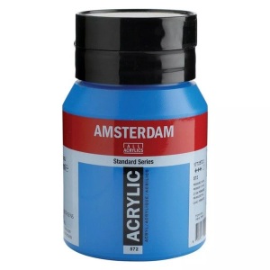 Amsterdam, Amsterdam Acrylfarbe Standard, Talens Acrylfarbe Amsterdam, primaerzyan, 17725722, (500ml)