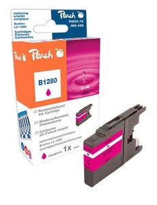 Peach, Peach Tinte Brother LC-1280M Magenta, Peach B1280 XLM Druckerpatrone XL ma ersetzt Brother LC-1280XLM für z.B. Brother MFCJ 5910 DW, Brother MFCJ 6510 DW, Brother MFCJ 6710 DW