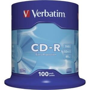 Verbatim, Verbatim Cd-R Extra Protection - Cd-R, Verbatim CD-Rohlinge Extra Protection 700 MB 100 Stück