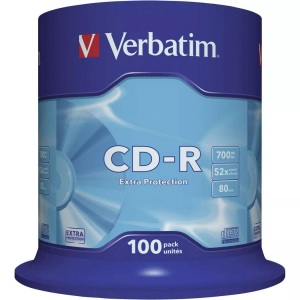 Verbatim, Verbatim Cd-R Extra Protection - Cd-R, Verbatim CD-Rohlinge Extra Protection 700 MB 100 Stück