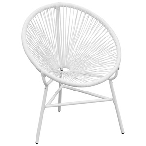 Diverse Hardware, Gartenstuhl Poly Rattan Weiss, vidaXL Garten-Mondstuhl Poly Rattan Weiß