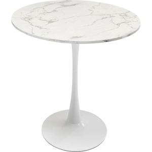 Kare Design, Tisch Schickeria Marmoroptik weiss rund 80, Tisch Schickeria Marmoroptik weiss rund 80