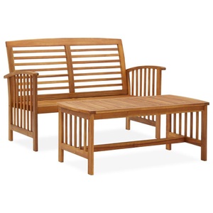 vidaXL, vidaXL 2-tlg. Garten-Lounge-Set Massivholz Akazie, vidaXL 2-tlg. Garten-Lounge-Set Massivholz Akazie