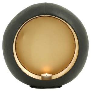 XXXLutz, XXXLutz Windlicht , 47684 , Schwarz, Goldfarben , Metall , 28.5x27.5x9.5 cm , 006124029002, XXXLutz Windlicht , 47684 , Schwarz, Goldfarben , Metall , 28.5x27.5x9.5 cm , 006124029002