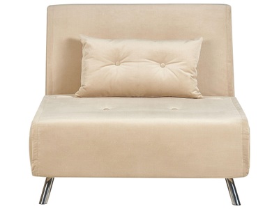 Beliani, Schlafcouch aus Samtstoff Modern FARRIS Schlafcouch aus Samtstoff Modern FARRIS, Beliani - Schlafsofa aus Samtstoff Modern FARRIS, One Size, Sand
