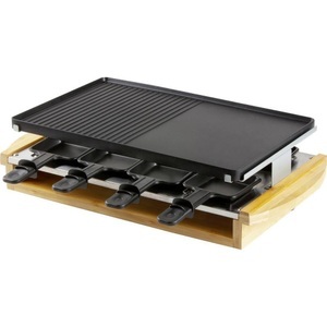 Domo, Domo 2-in-1 Raclette-Grill «Bamboo» für 8 Personen, Domo 2-in-1 Raclette-Grill «Bamboo» für 8 Personen