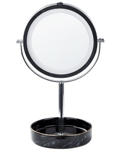 Beliani, Kosmetikspiegel Aus Eisen Glamourös Savoie Damen ONE SIZE, Beliani - Kosmetikspiegel aus Eisen Modern SAVOIE, One Size, Antikes Silber