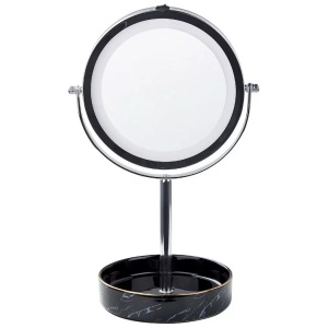 Beliani, Kosmetikspiegel Aus Eisen Glamourös Savoie Damen ONE SIZE, Beliani - Kosmetikspiegel aus Eisen Modern SAVOIE, One Size, Antikes Silber