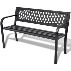Diverse Hardware, Gartenbank 118 cm Stahl Schwarz