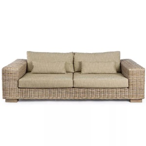 mutoni Garten Deluxe, Gartensofa Rattan mit Kissen Leandro (3-4 Sitzer), Gartensofa Rattan mit Kissen Leandro (3-4 Sitzer)