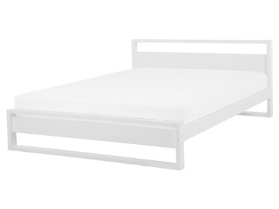 Beliani, Beliani Holzbett weiss Lattenrost 160 x 200 cm GIULIA, 