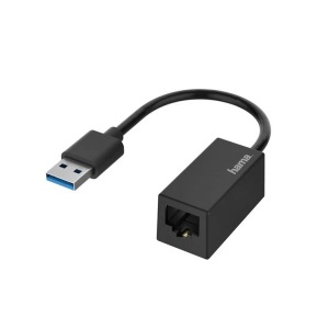 HAMA, Hama USB-3.0-Gigabit-LAN-Adapter v3 Adapter, HAMA 00200325 - Netzwerk-Adapter (Schwarz)