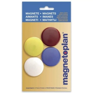 magnetoplan, Magnetoplan Haftmagnet 4.0 cm, MAGNETOPLAN Signalmagnete 16664 ass. D=40mm 4 Stk.