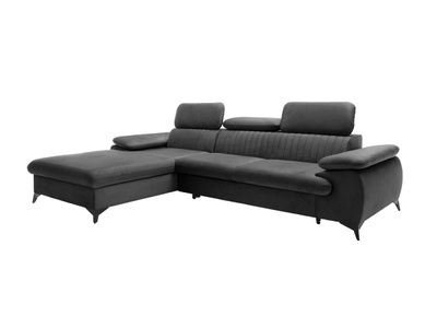 Pascal Morabito, Ecksofa mit Schlaffunktion - Ecke links - Samt - Anthrazit - SAMARA von Ecksofa mit Schlaffunktion - Ecke links - Samt - Anthrazit - SAMARA von PASCAL MORABITO