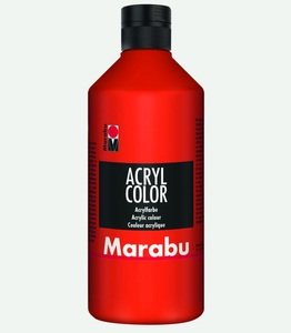 Marabu, MARABU Marabu-Acrylcolor, Marabu Acrylfarbe Acryl Color 500 ml Zinnoberrot