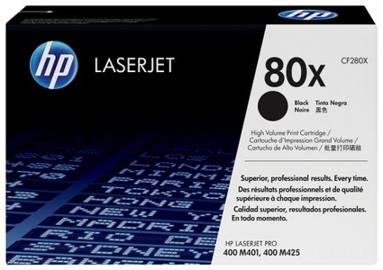 Hp, Original Tonerpatrone schwarz HP No. 80X, CF280X, Hewlett Packard Toner, schwarz, No.80X, CF280X, (6'900 Seiten)