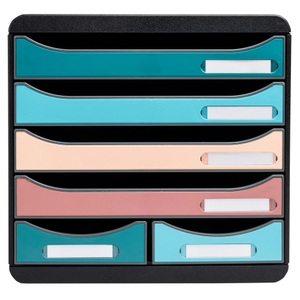 Exacompta, Big Box Maxi, Schubladenbox mit 6 Schubladen, Skandi Big Box Maxi, Schubladenbox mit 6 Schubladen, Skandi, Exacompta Schubladenbox Big-Box Maxi Skandi A4+