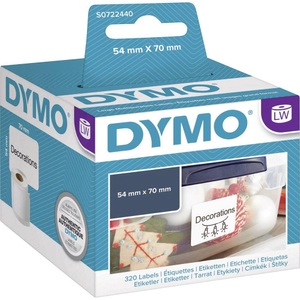Dymo, DYMO Etiketten Rolle 99015 S0722440 70 x 54 mm Papier Weiß 320 St. Permanent Universal-Etiketten, Dymo Disketten-Etiketten, permanent, 70mm x 54mm, S0722440