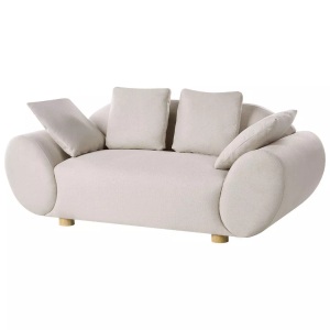 Beliani, Beliani - 2 Sitzer Sofa aus Stoff Modern RINGEL, One Size, Light Beige