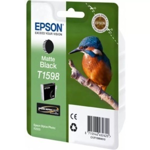 Epson, Original Tintenpatrone matt schwarz Epson T159840, Epson Tintenpatrone, matt-schwarz, C13T159840, (17ml)