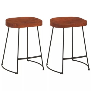 vidaXL, vidaXL Gavin Barhocker 2 Stk. 45x38x53 cm Massivholz Mango, vidaXL Gavin Barhocker 2 Stk. 45x38x53 cm Massivholz Mango