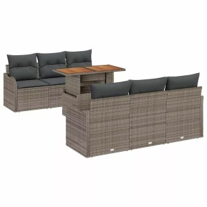 vidaXL, VidaXL - Garten-sofa-set poly-rattan, One Size, Grau, VidaXL - Garten-sofa-set poly-rattan, One Size, Grau